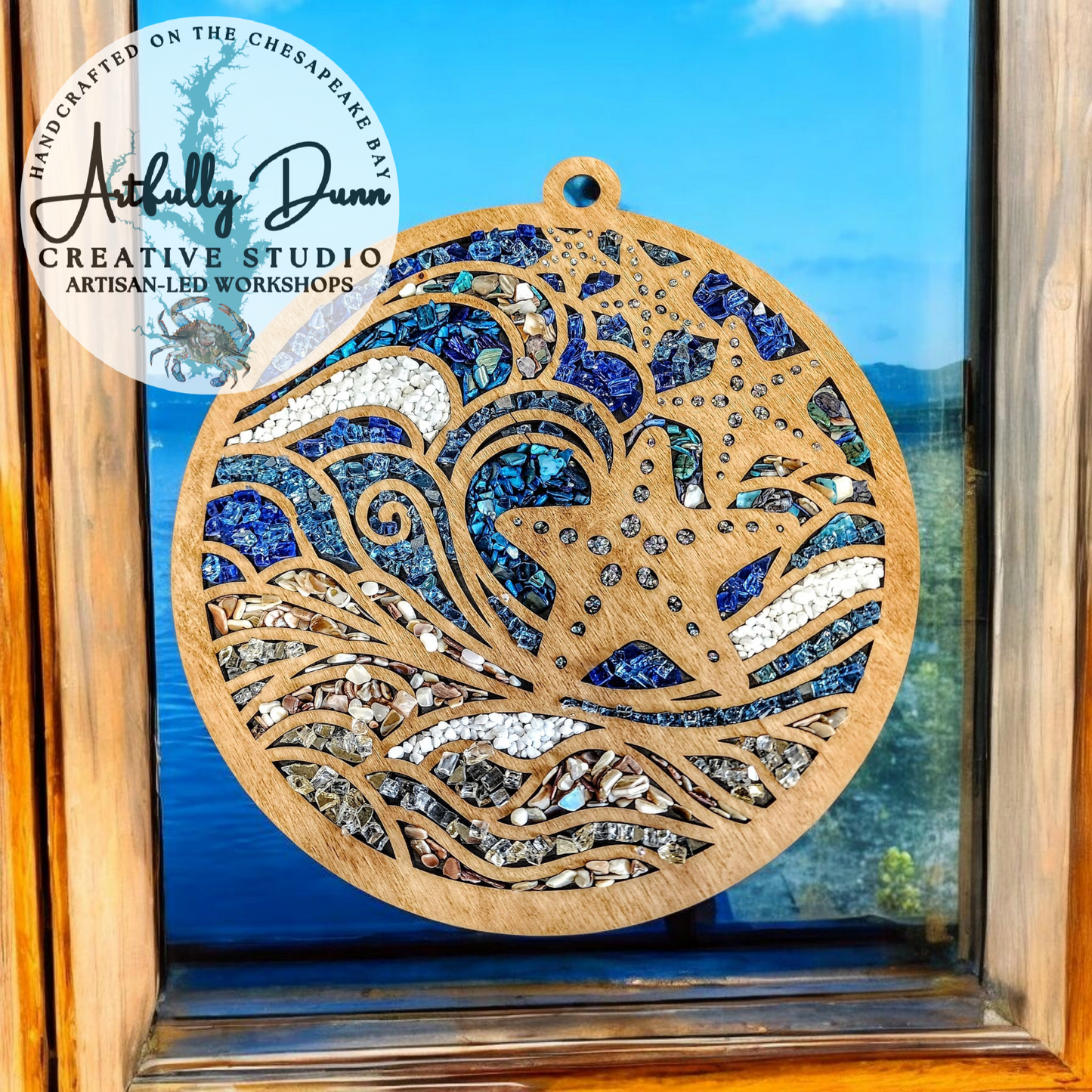Friday - 7/17/26 - 7:00-9:00 PM • Workshop - Faux Stained Glass Resin Shattered Glass Suncatcher (12in) - 20 S. Main Steet, Port Deposit, MD 21904