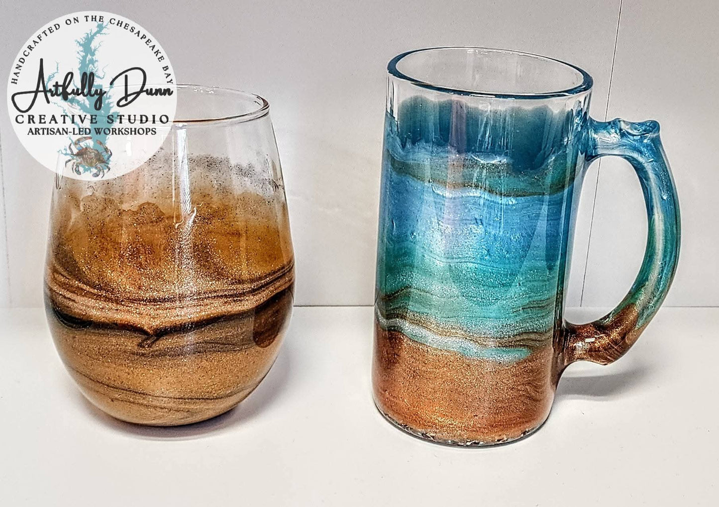 3/8/26 - 1 PM - 3 PM • Workshop - Resin Mica Swirl - Glassware You Choose - 20 S. Main Steet, Port Deposit, MD 21904