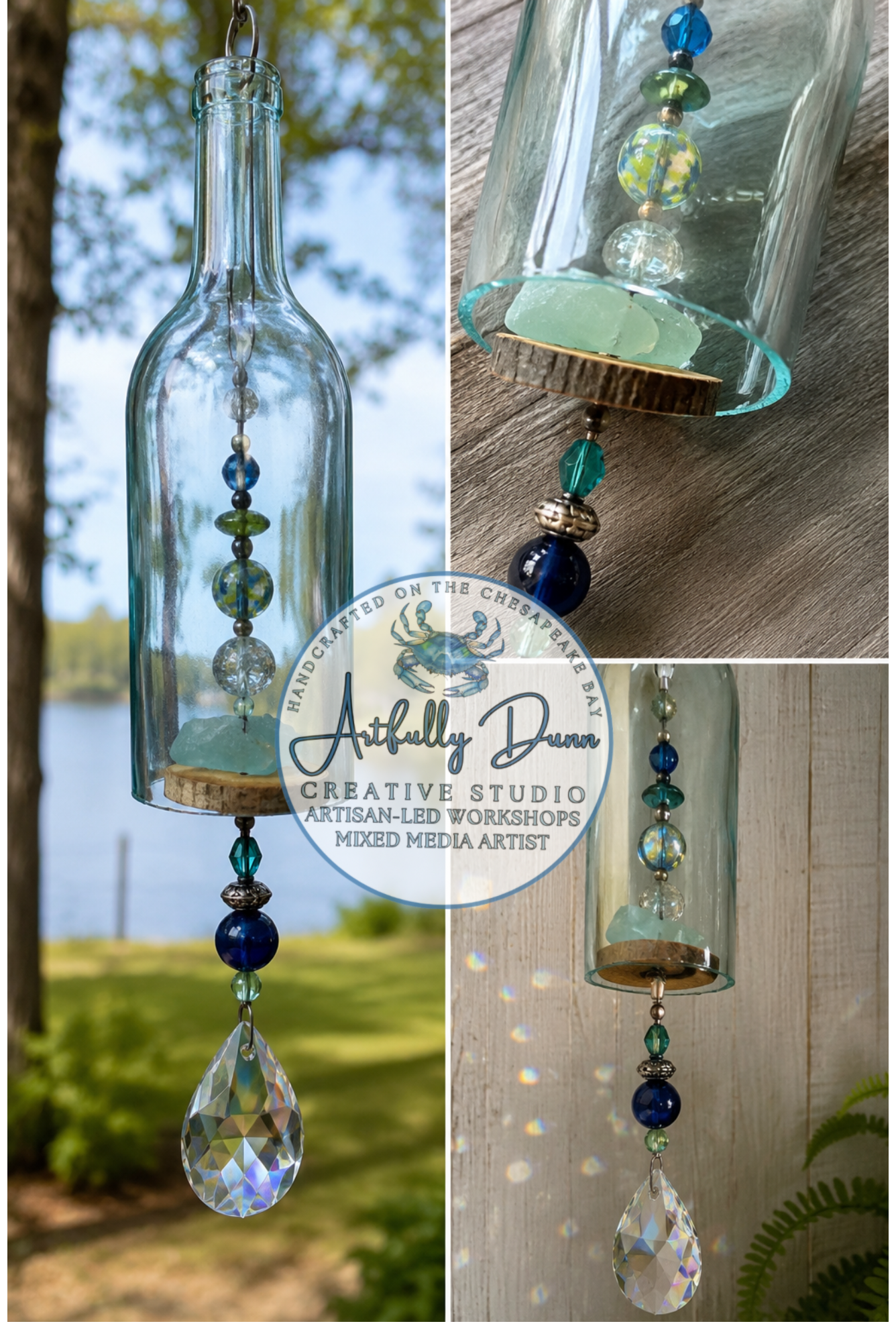 10/14/2026 - 7:00-9:00 PM • 🍷✨ NEW Workshop! Bottle Wind Chime Workshop ✨🌿
