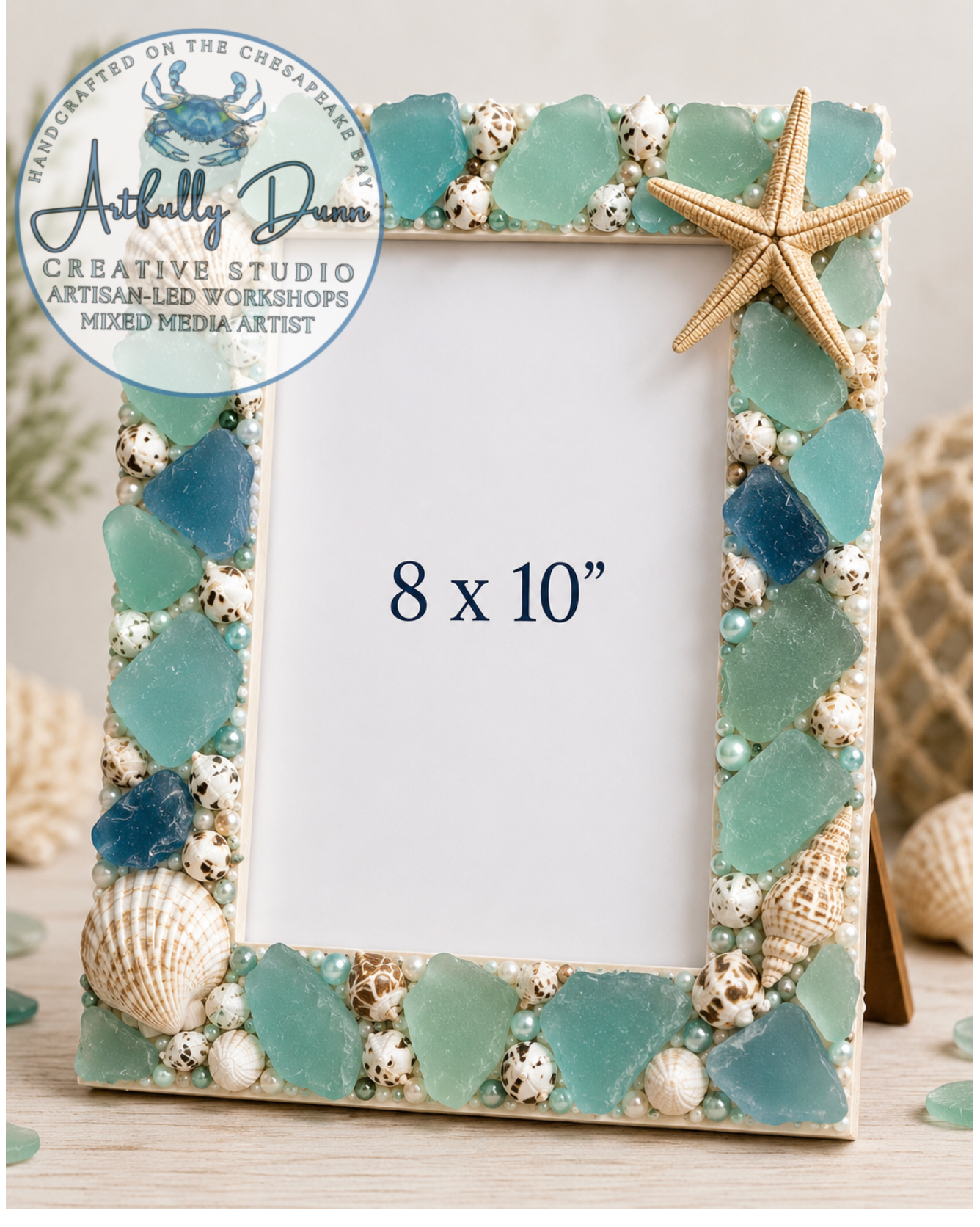 12/4/2026 - 7:00-9:00 PM β’ ππ©΅ NEW WORKSHOP! πβ¨ Sea Glass & Shell Picture Frame Workshop πΌοΈπ