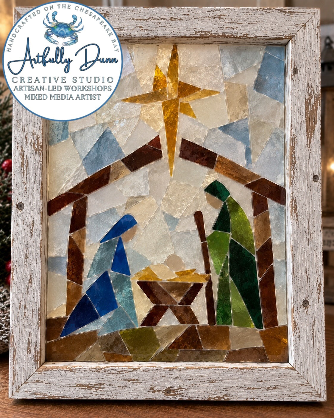 12/5/2025 - 11:00-1:00 PM • ✨🪟 NEW! GLASS & RESIN ABSTRACT ART WORKSHOP 🪟✨
