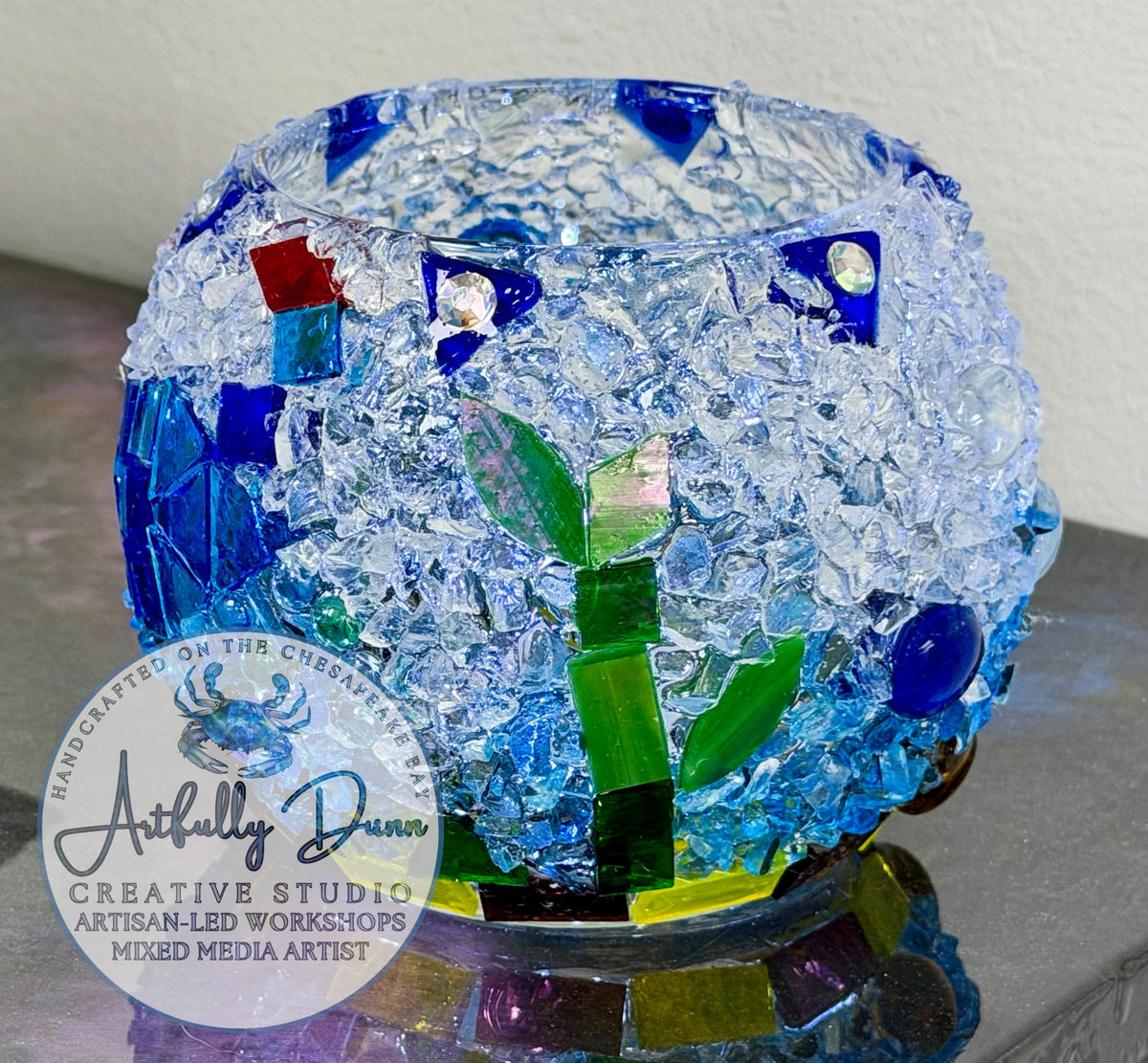 11/4/2026 - 7:00-9:00 PM • ✨ Mosaic Resin Glass Workshop ✨🎄 Create. Sparkle. Glow. 🎄