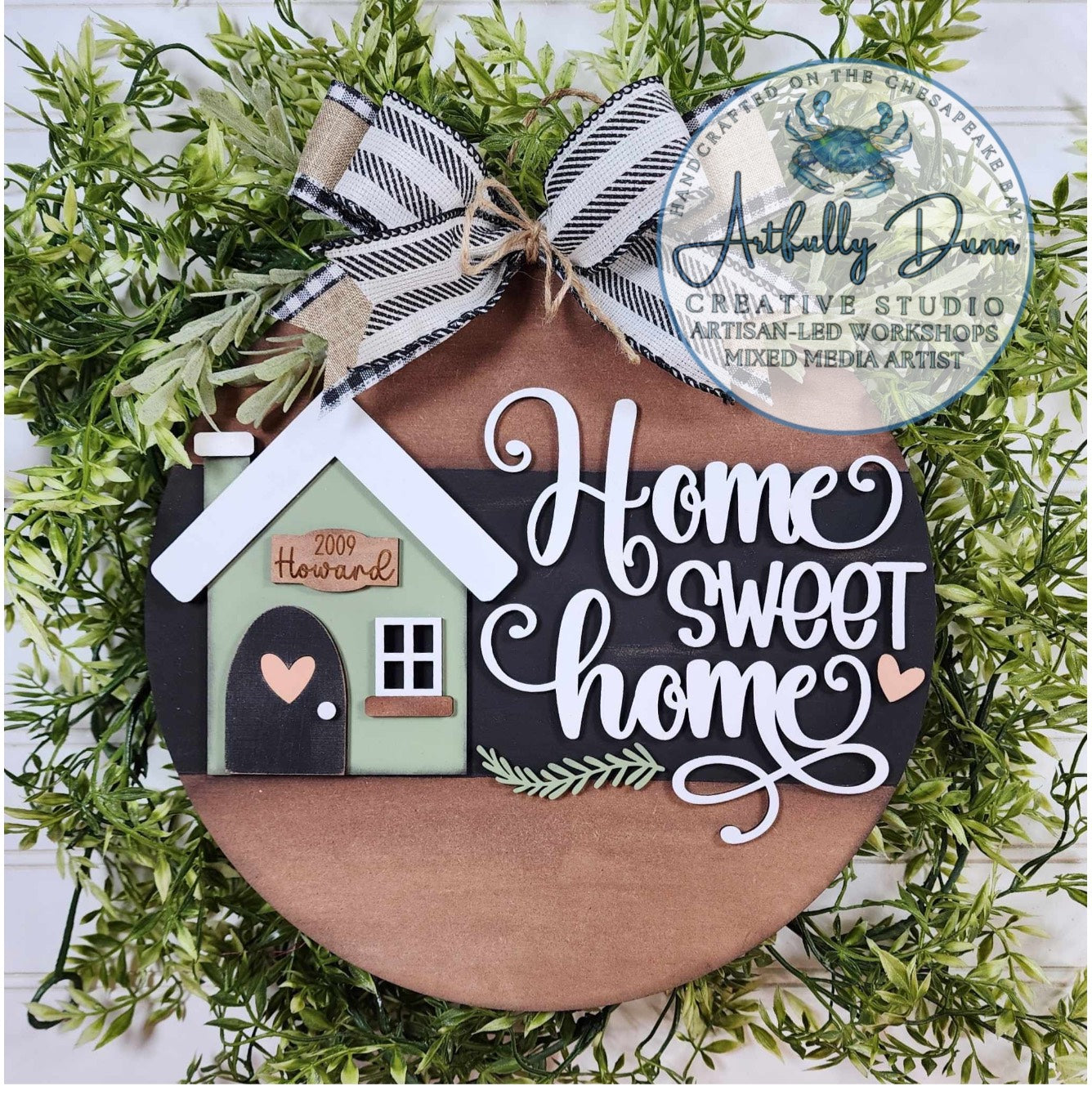 DIY Layered Wood Kit - Home Sweet Home Round Hanger