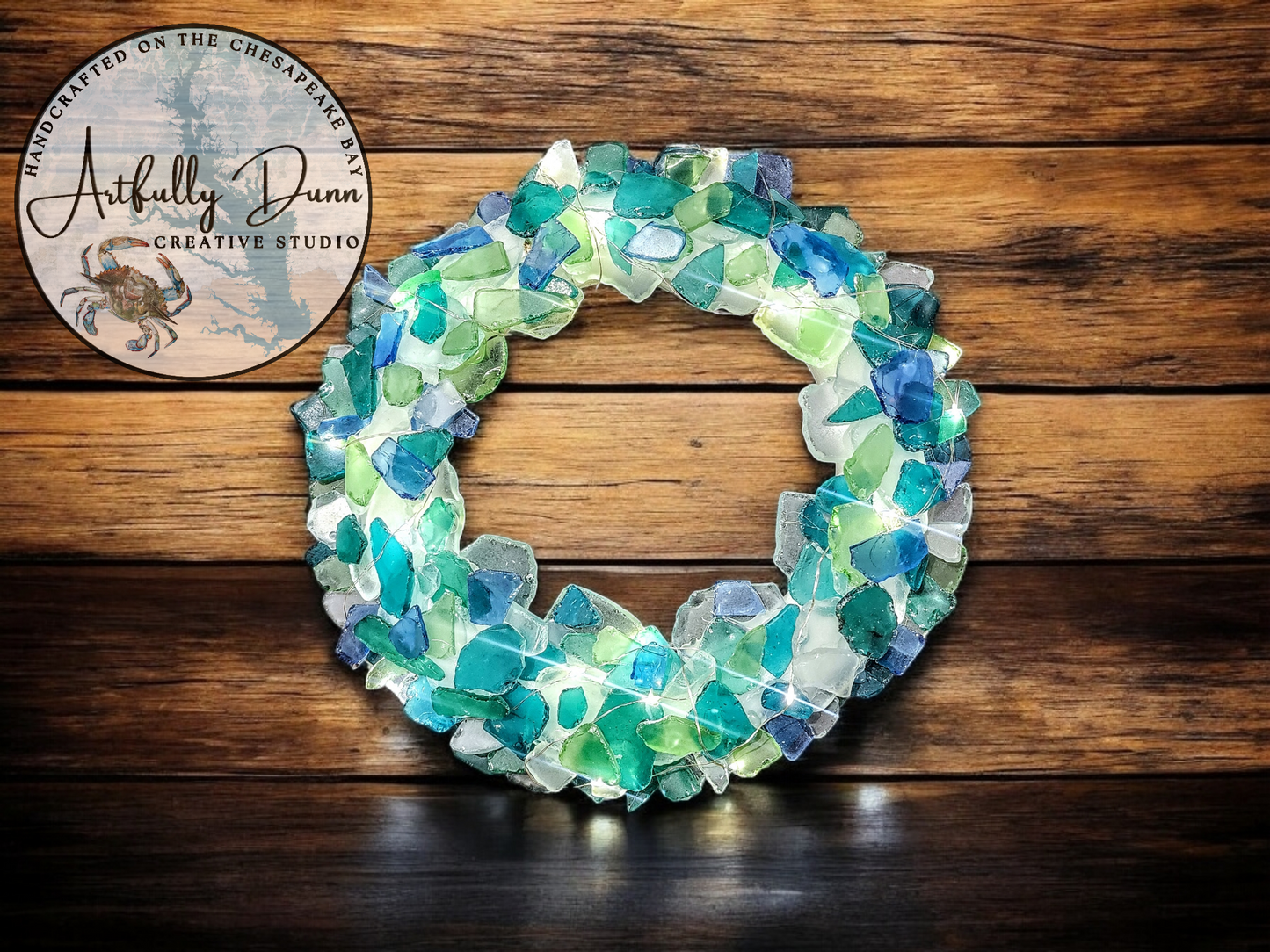 3/14/25 ~ 6:30 -8:30 PM ● Workshop - Sea Glass Wreath @ Artfully Dunn Creative Studio, 331 N. Union Ave., Havre de Grace, MD