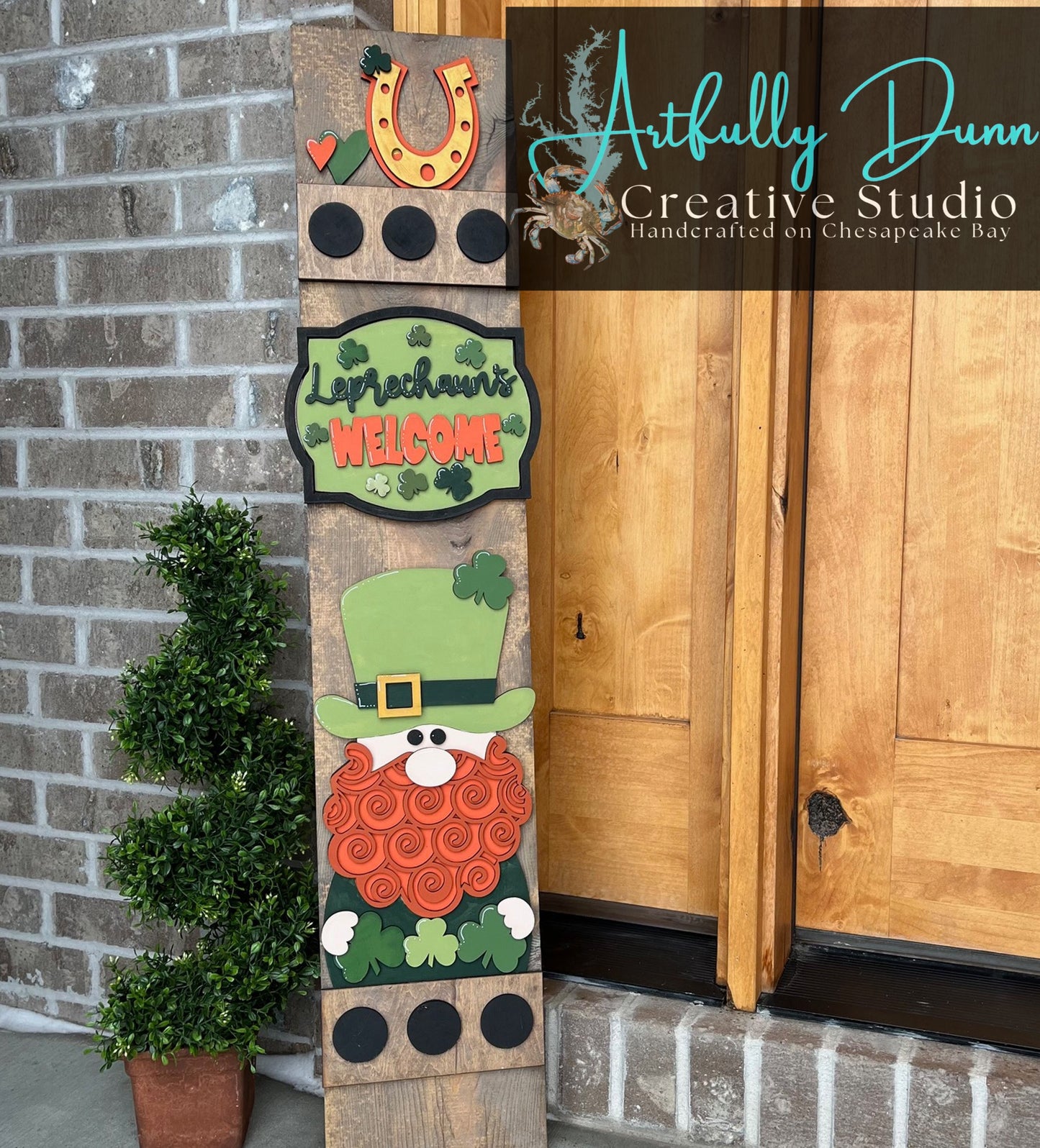 2/28/25 ~ 6:30-8:30 PM - Workshop - Layered Wood Porch Leaner - St. Patrick's Day @ Artfully Dunn Creative Studio, 331 N. Union Ave, Havre de Grace, MD 21078