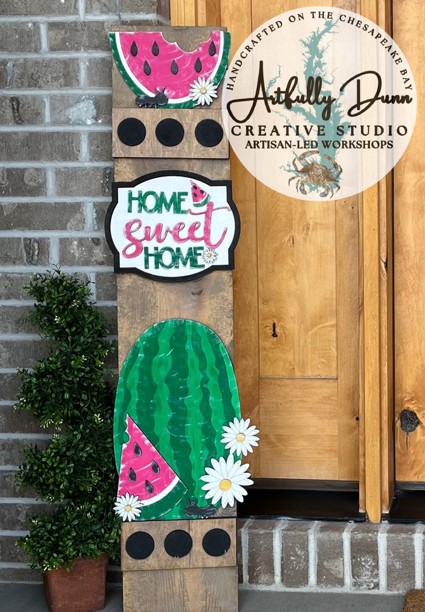 6/26/25 ~ 6:30-9:00 PM - Workshop - Layered Wood Porch Leaner - Choose to make 4ft BASE Display & 1 Seasonal Insert OR Insert(s) Only @ Artfully Dunn Creative Studio, 331 N. Union Ave, Havre de Grace, MD 21078