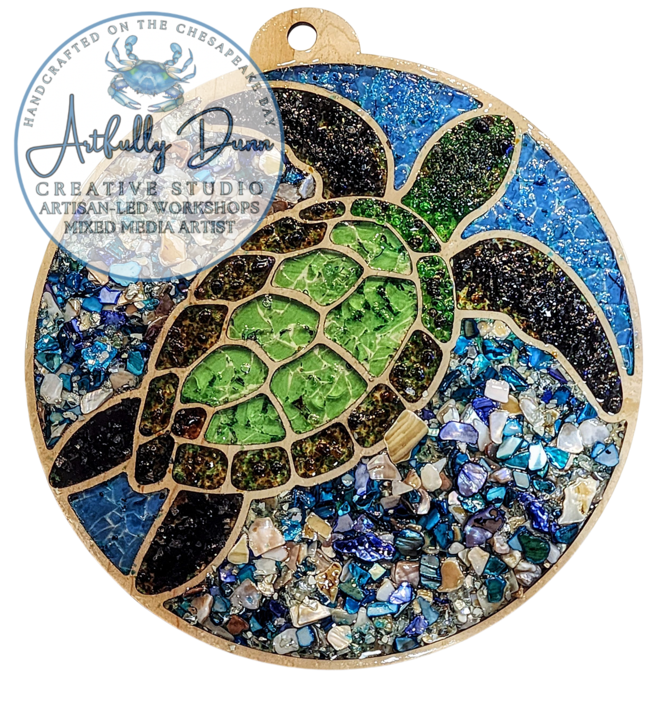 Friday - 7/17/26 - 7:00-9:00 PM • Workshop - Faux Stained Glass Resin Shattered Glass Suncatcher (12in) - 20 S. Main Steet, Port Deposit, MD 21904