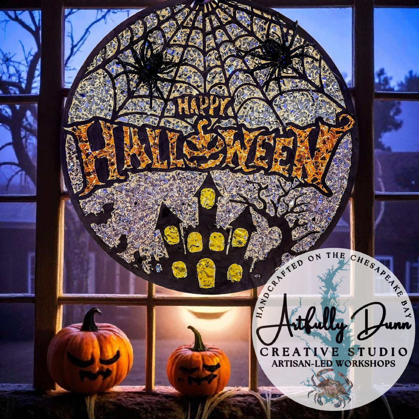 10/25/26 • 3:00-5:00 PM - Spooky Faux Stained Glass Large Suncatcher