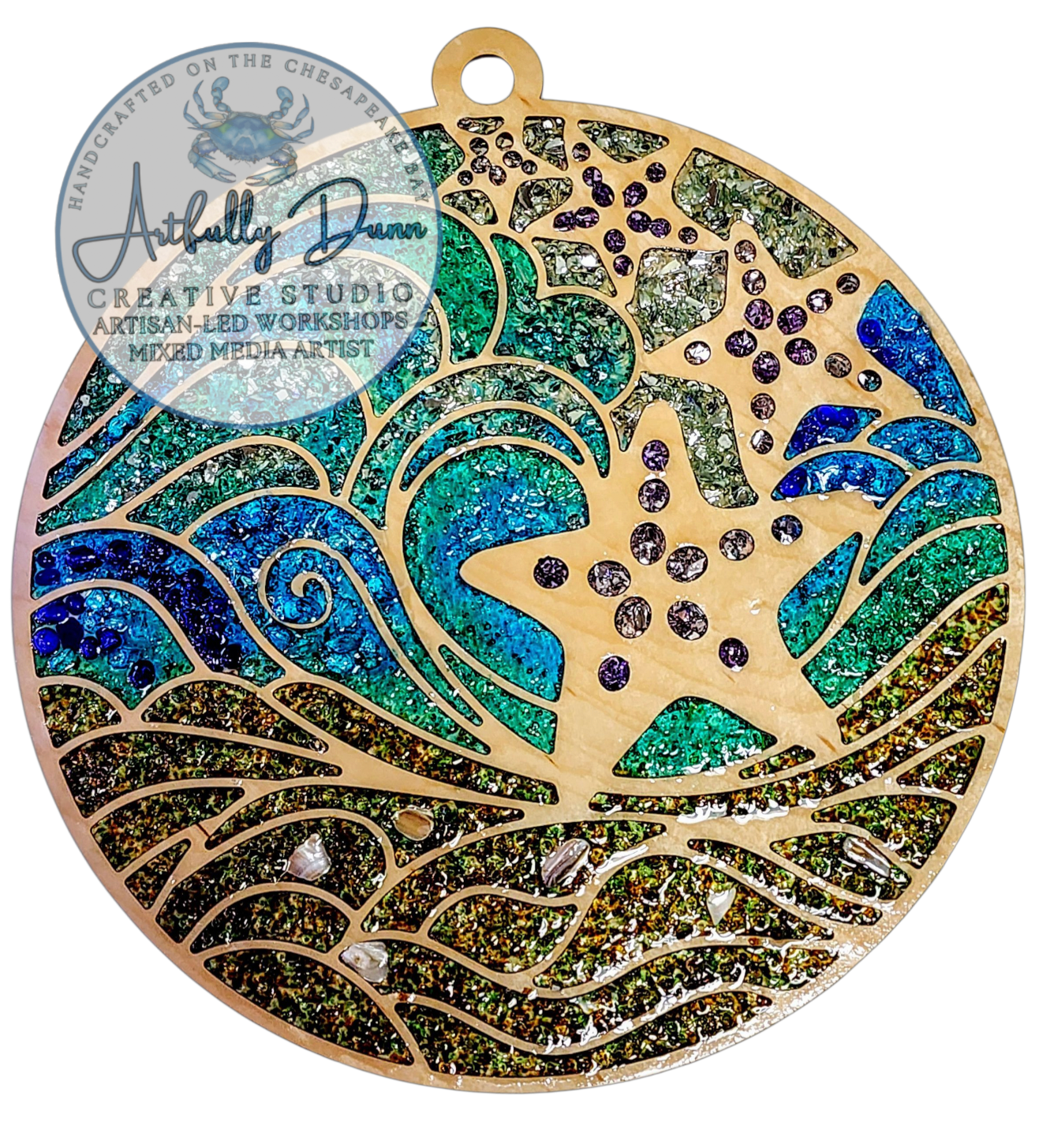 Friday - 7/17/26 - 7:00-9:00 PM • Workshop - Faux Stained Glass Resin Shattered Glass Suncatcher (12in) - 20 S. Main Steet, Port Deposit, MD 21904