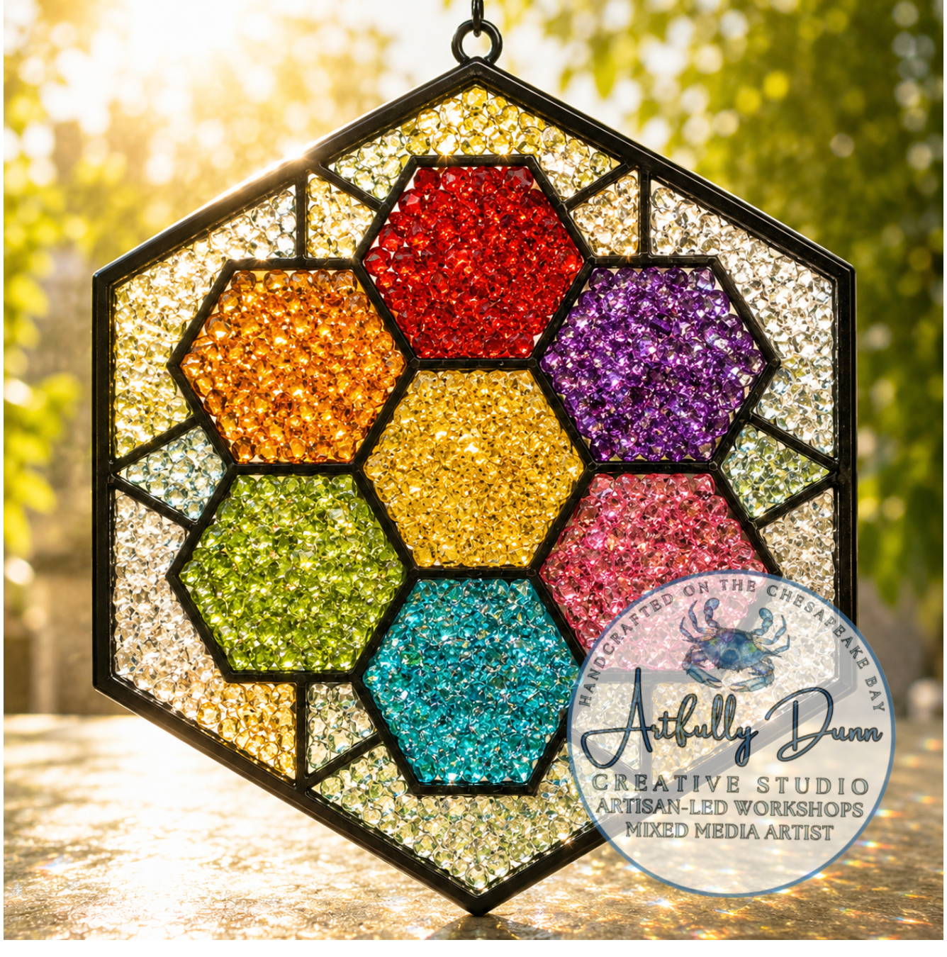 9/17/2026 • 7:00-9:00 PM — Faux Stained Glass Suncatcher (12in)