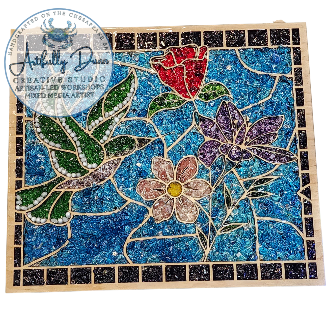 Friday - 7/17/26 - 7:00-9:00 PM • Workshop - Faux Stained Glass Resin Shattered Glass Suncatcher (12in) - 20 S. Main Steet, Port Deposit, MD 21904