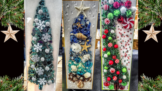 12/4/24 ~ 6:30-8:30 PM ● Workshop - Shattered Glass Resin Christmas Tree ● The Playroom - Forest Hill, MD