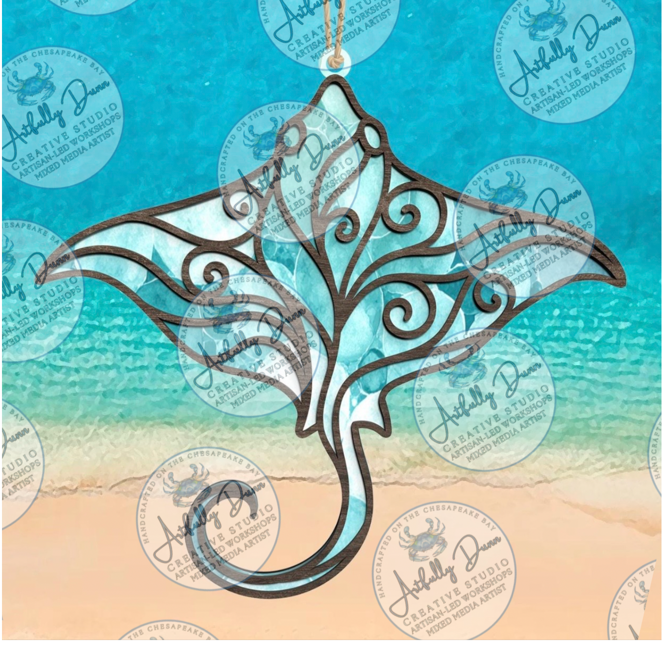 Friday - 7/17/26 - 7:00-9:00 PM • Workshop - Faux Stained Glass Resin Shattered Glass Suncatcher (12in) - 20 S. Main Steet, Port Deposit, MD 21904