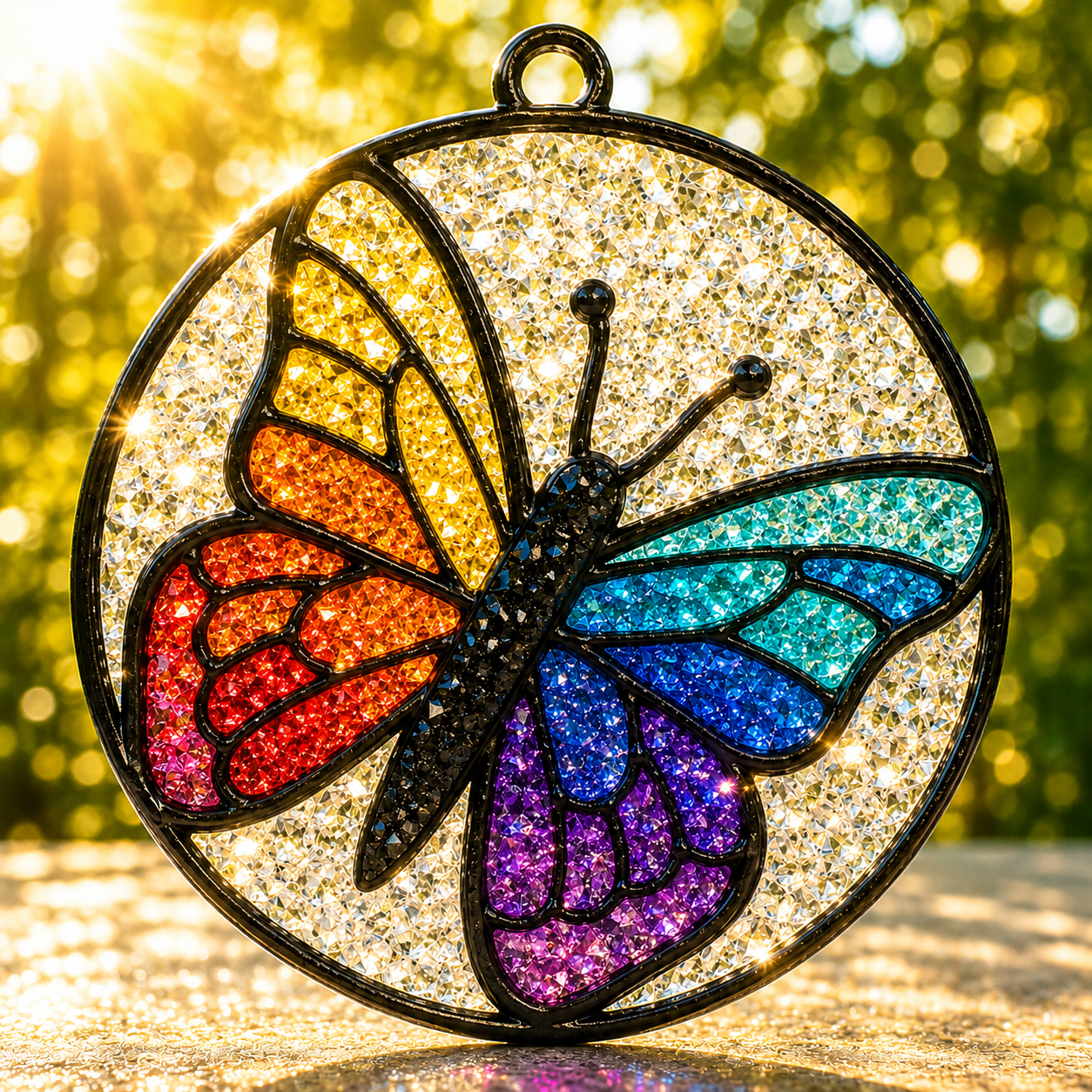 DIY Crushed Glass Faux Suncatcher Kit