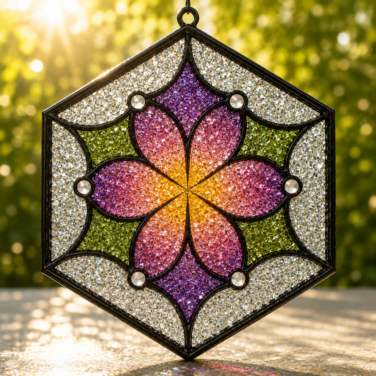 DIY Crushed Glass Faux Suncatcher Kit