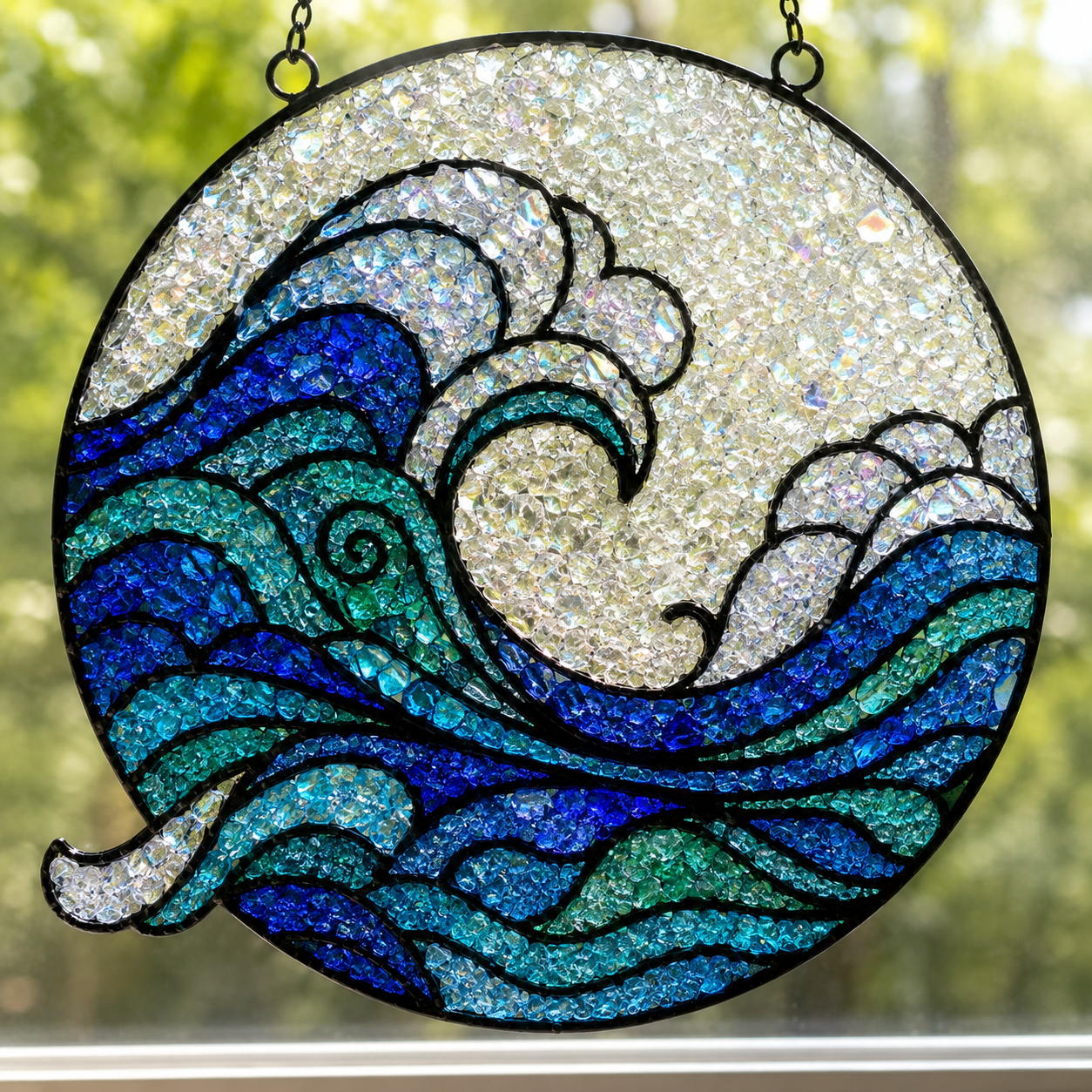 DIY Crushed Glass Faux Suncatcher Kit