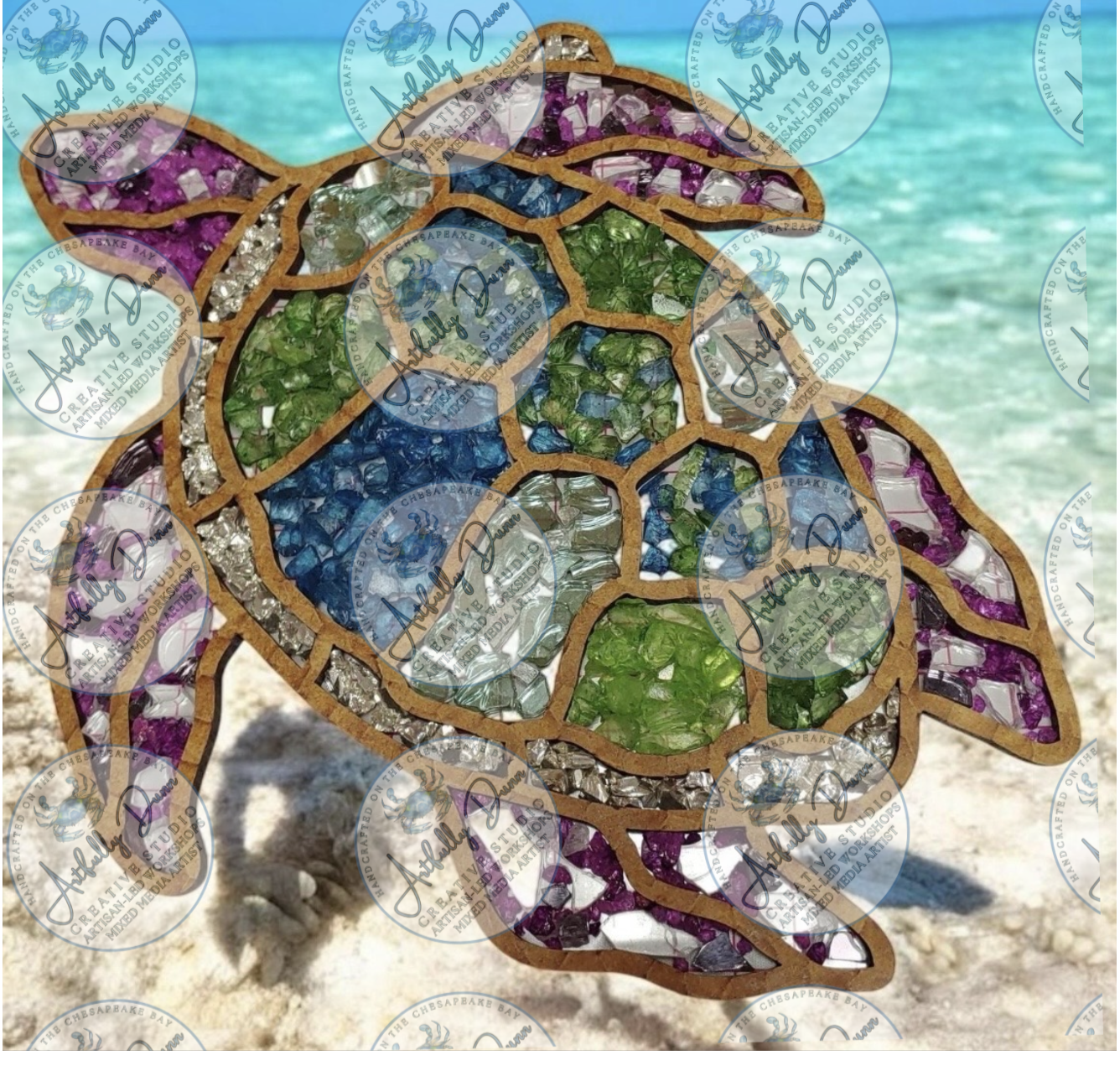 Friday - 7/17/26 - 7:00-9:00 PM • Workshop - Faux Stained Glass Resin Shattered Glass Suncatcher (12in) - 20 S. Main Steet, Port Deposit, MD 21904