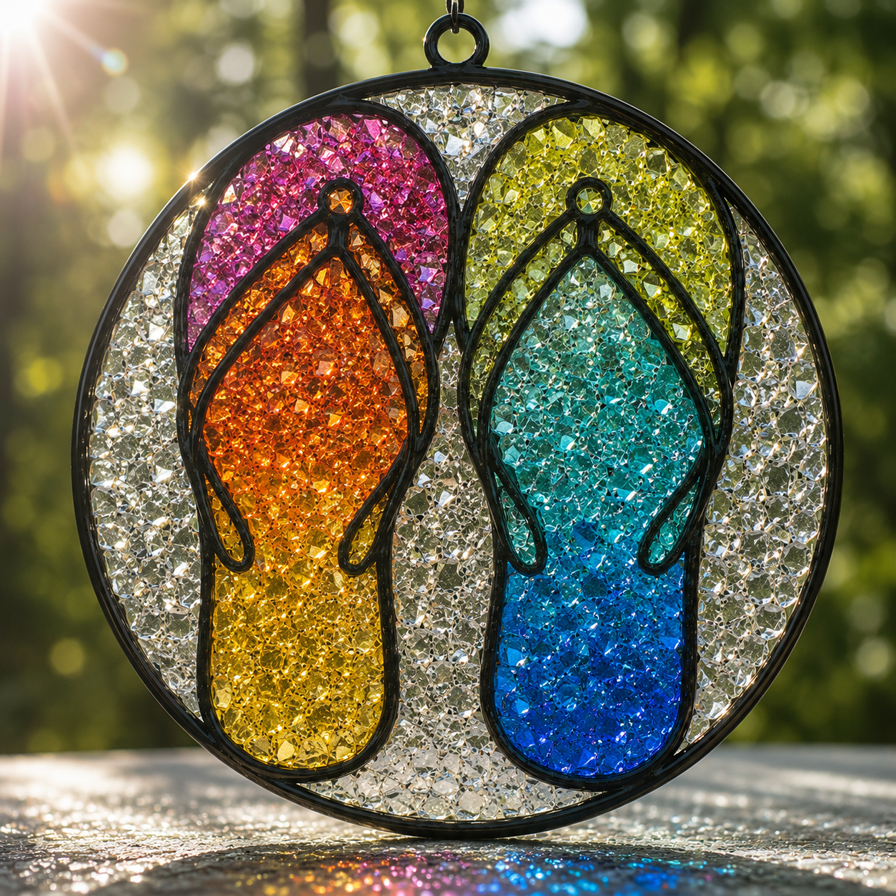 DIY Crushed Glass Faux Suncatcher Kit