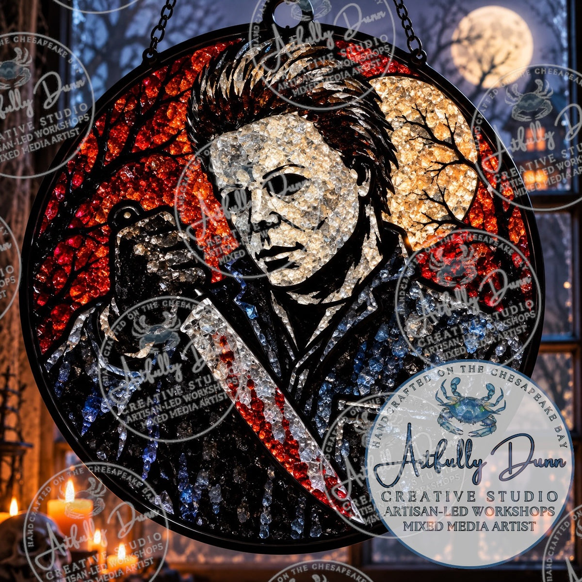 10/23/26 • 7:00-9:00 PM - Spooky Faux Stained Glass Large Suncatcher