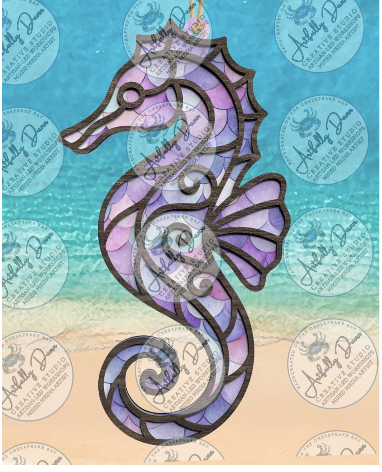 Friday - 7/17/26 - 7:00-9:00 PM • Workshop - Faux Stained Glass Resin Shattered Glass Suncatcher (12in) - 20 S. Main Steet, Port Deposit, MD 21904