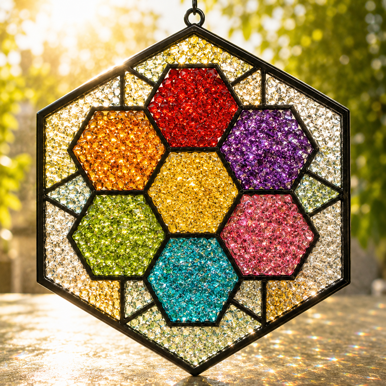 DIY Crushed Glass Faux Suncatcher Kit