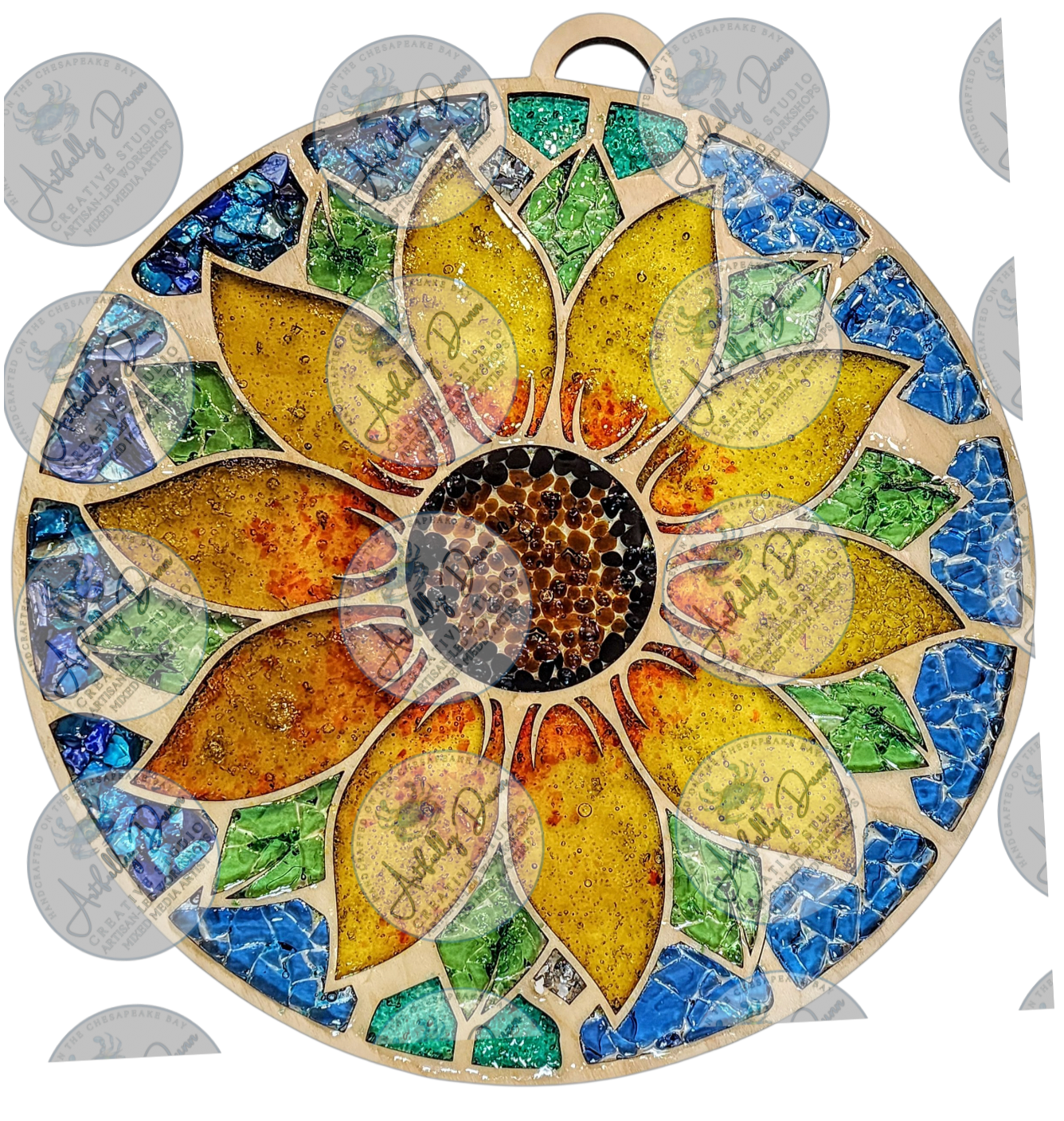 Friday - 7/17/26 - 7:00-9:00 PM • Workshop - Faux Stained Glass Resin Shattered Glass Suncatcher (12in) - 20 S. Main Steet, Port Deposit, MD 21904
