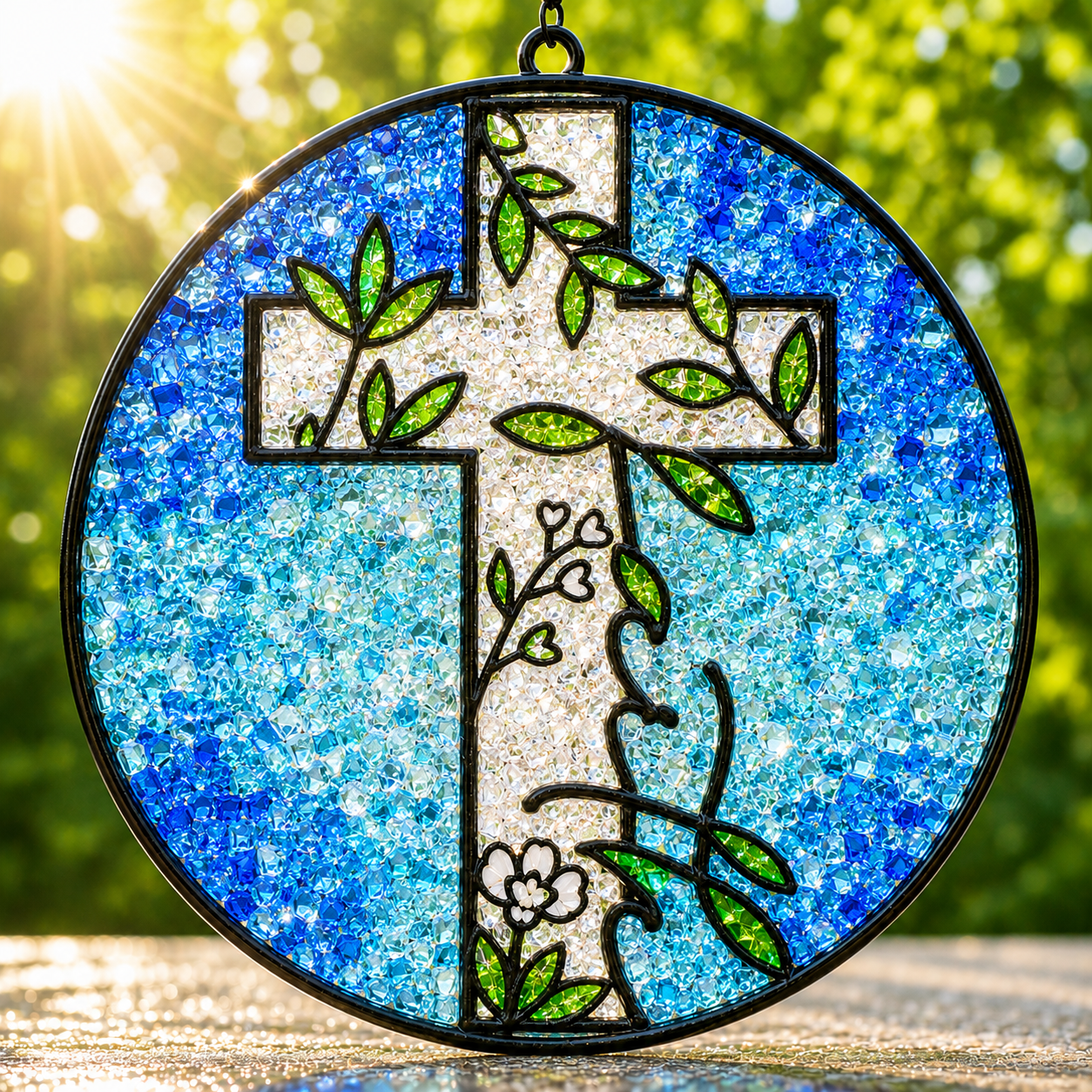 DIY Crushed Glass Faux Suncatcher Kit