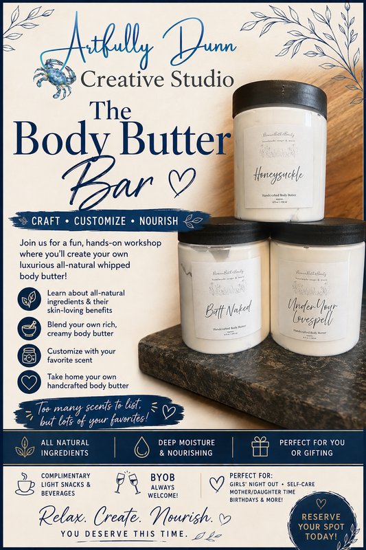 11/22/2026 - 1:00-3:00 PM • An Exclusive Spa-Like Experience 🌿🧴 The Body Butter Bar 🧴🌿