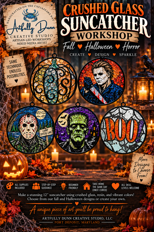 10/23/26 • 7:00-9:00 PM - Spooky Faux Stained Glass Large Suncatcher
