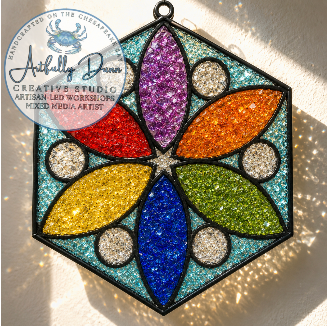 9/17/2026 • 7:00-9:00 PM — Faux Stained Glass Suncatcher (12in)