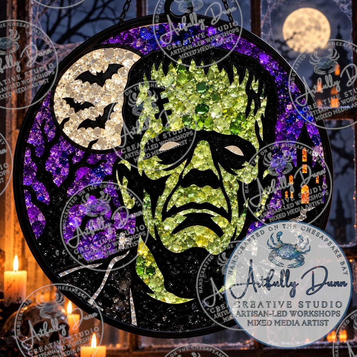 10/23/26 • 7:00-9:00 PM - Spooky Faux Stained Glass Large Suncatcher