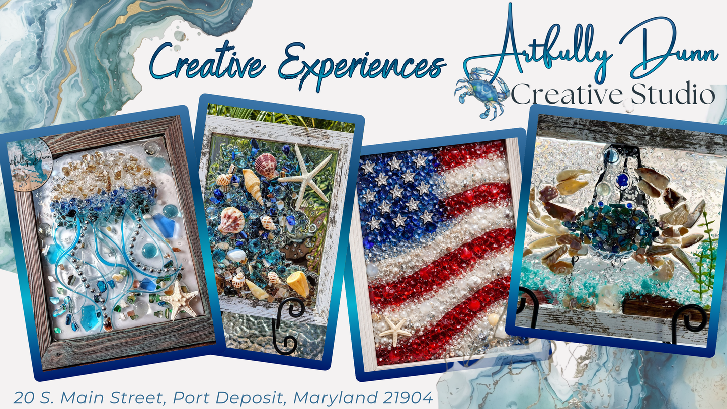 5/2/2026 - Shattered Glass & Resin Framed Art - Many different Templates will be included…Spring, Summer, Patriotic Patterns & more!