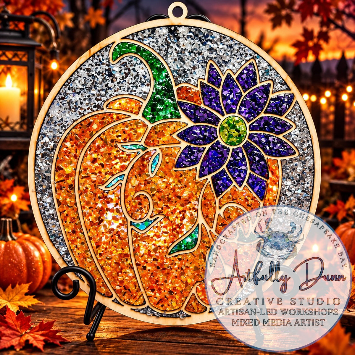 10/23/26 • 7:00-9:00 PM - Spooky Faux Stained Glass Large Suncatcher