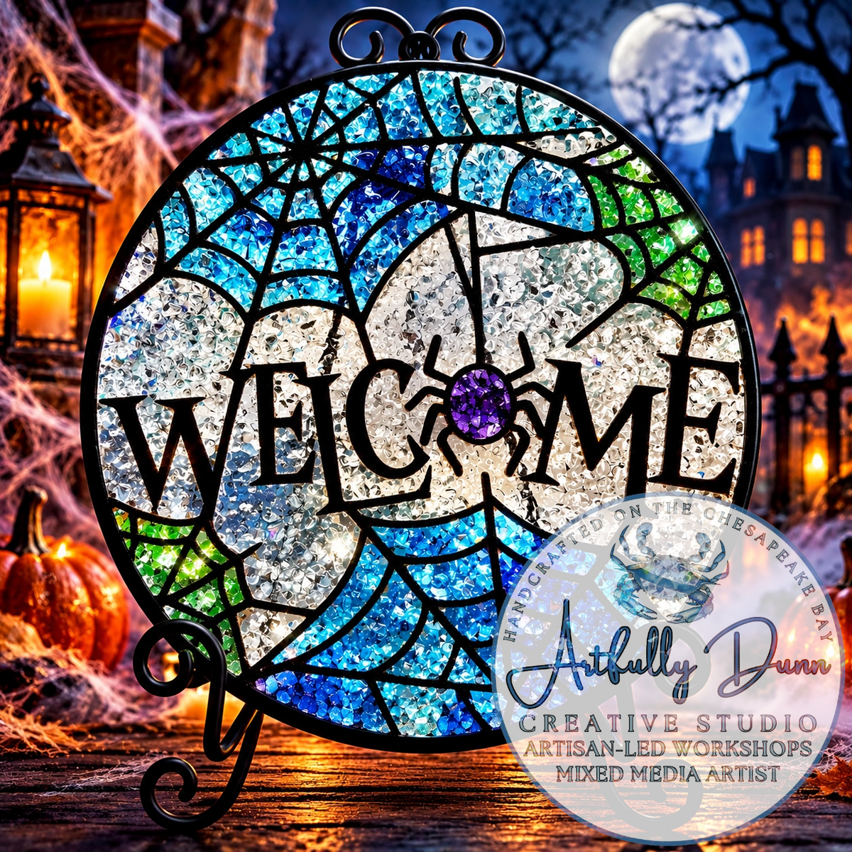 10/23/26 • 7:00-9:00 PM - Spooky Faux Stained Glass Large Suncatcher