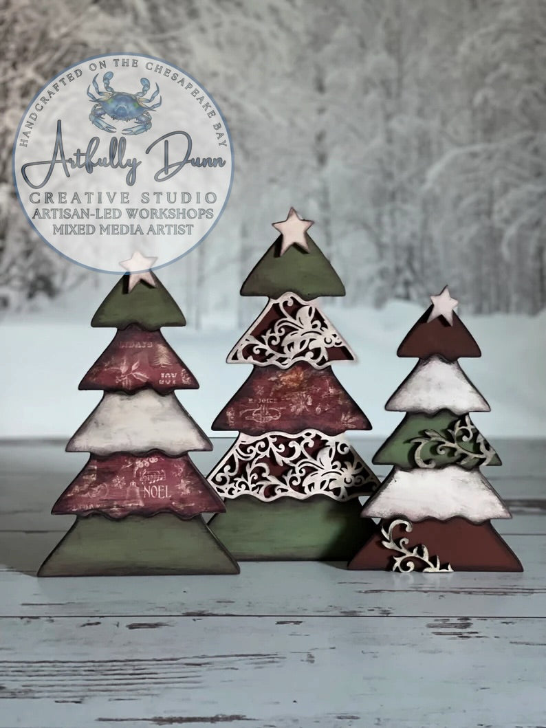 11/18/2026 - 7:00-9:00 PM • 🎄✨🪵 HOLIDAY LAYERED WOOD WORKSHOP 🪵✨🎄