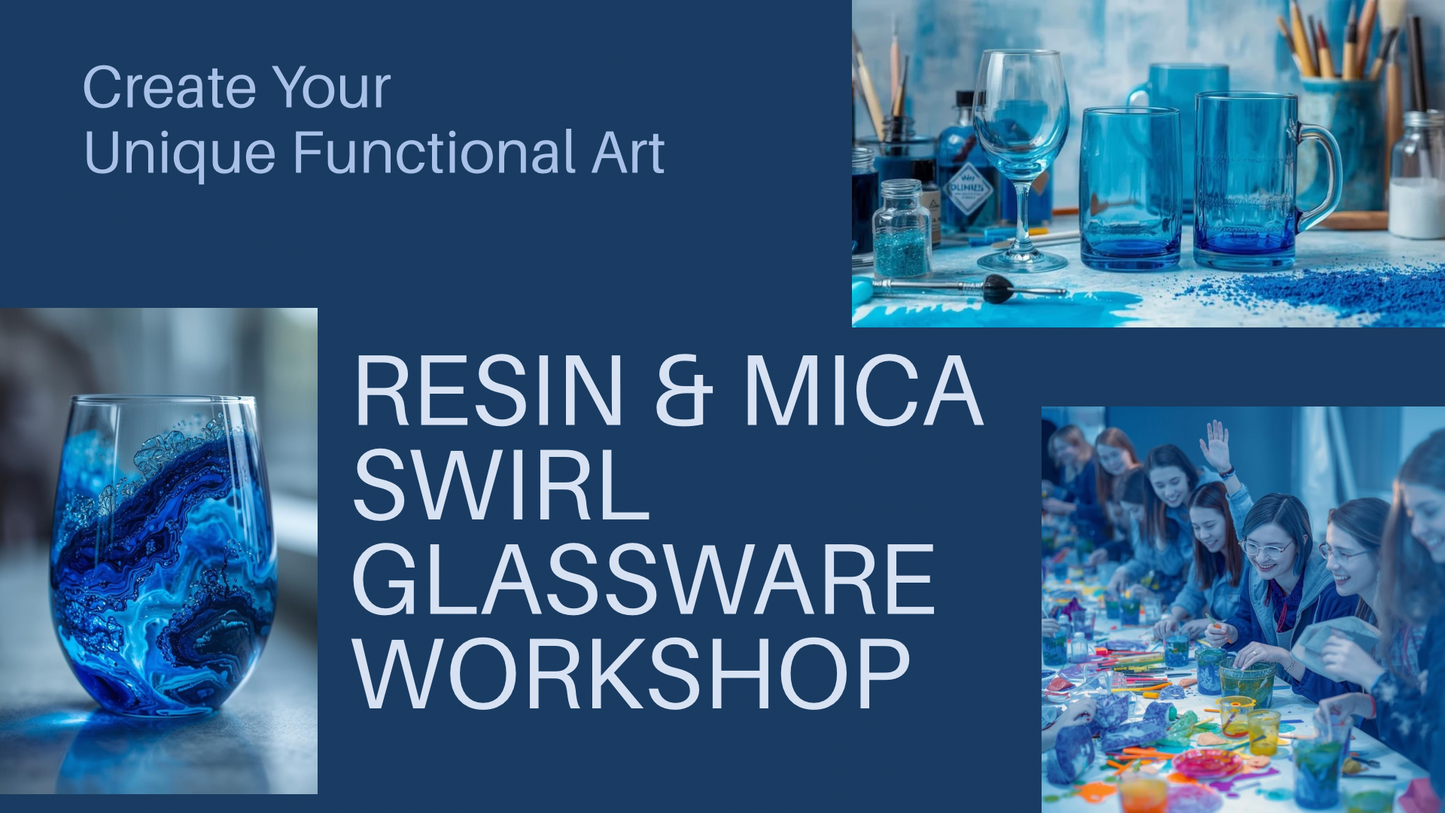 3/8/26 - 1 PM - 3 PM • Workshop - Resin Mica Swirl - Glassware You Choose - 20 S. Main Steet, Port Deposit, MD 21904