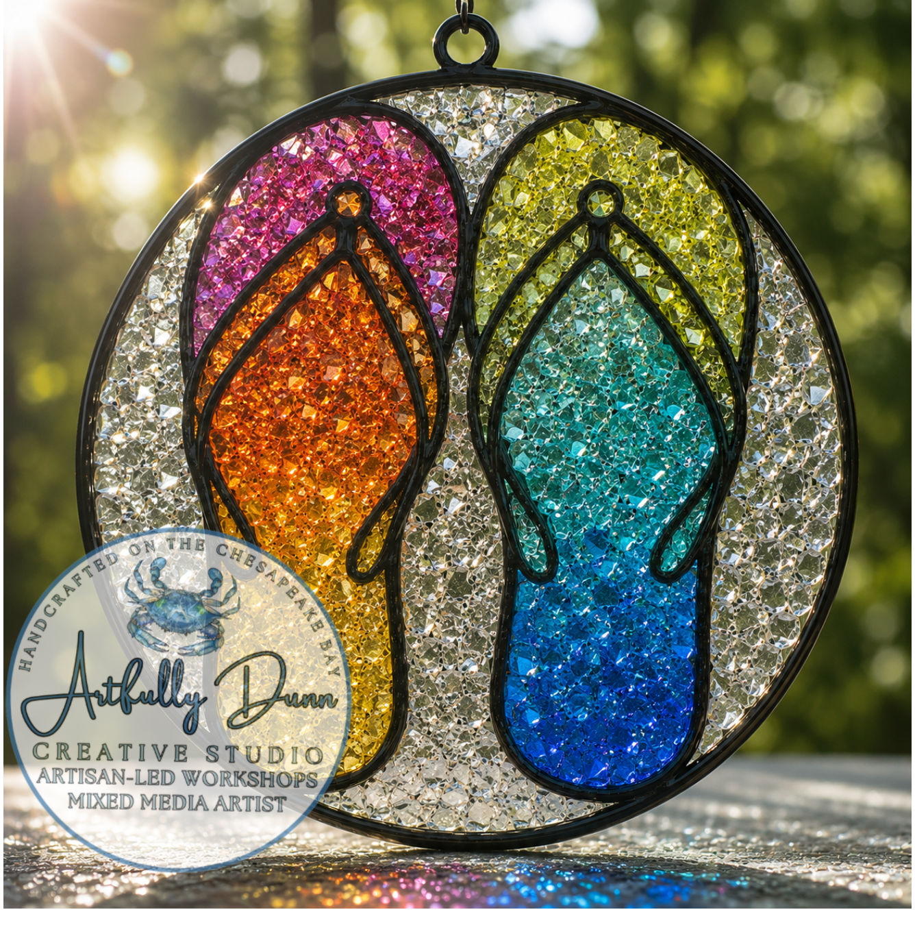 9/17/2026 • 7:00-9:00 PM — Faux Stained Glass Suncatcher (12in)