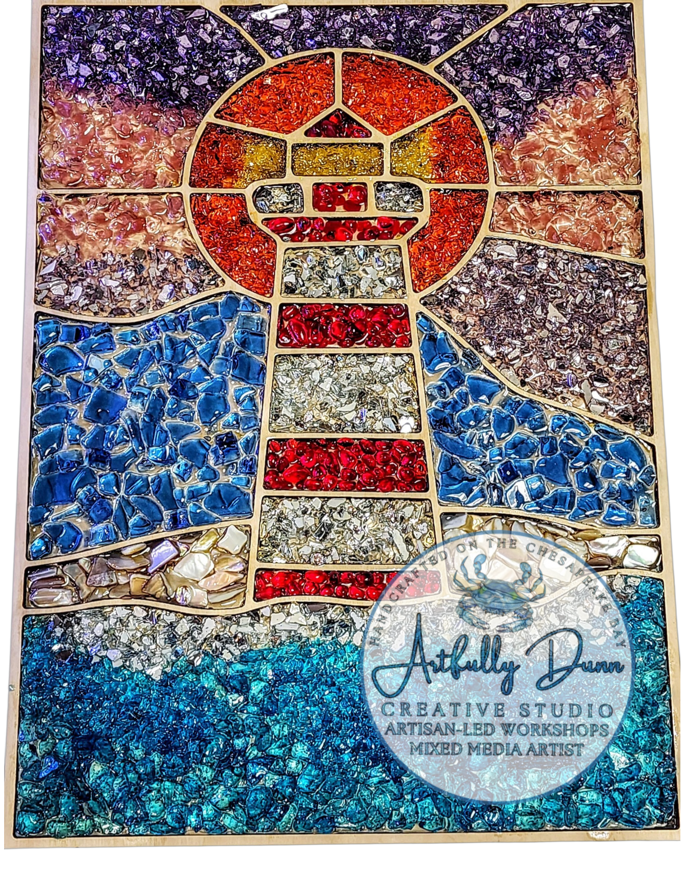 Friday - 7/17/26 - 7:00-9:00 PM • Workshop - Faux Stained Glass Resin Shattered Glass Suncatcher (12in) - 20 S. Main Steet, Port Deposit, MD 21904