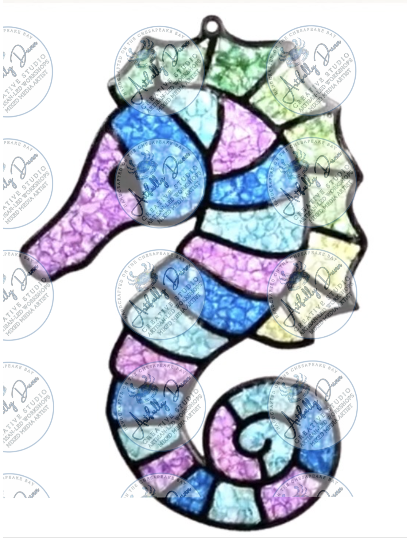 Friday - 7/17/26 - 7:00-9:00 PM • Workshop - Faux Stained Glass Resin Shattered Glass Suncatcher (12in) - 20 S. Main Steet, Port Deposit, MD 21904