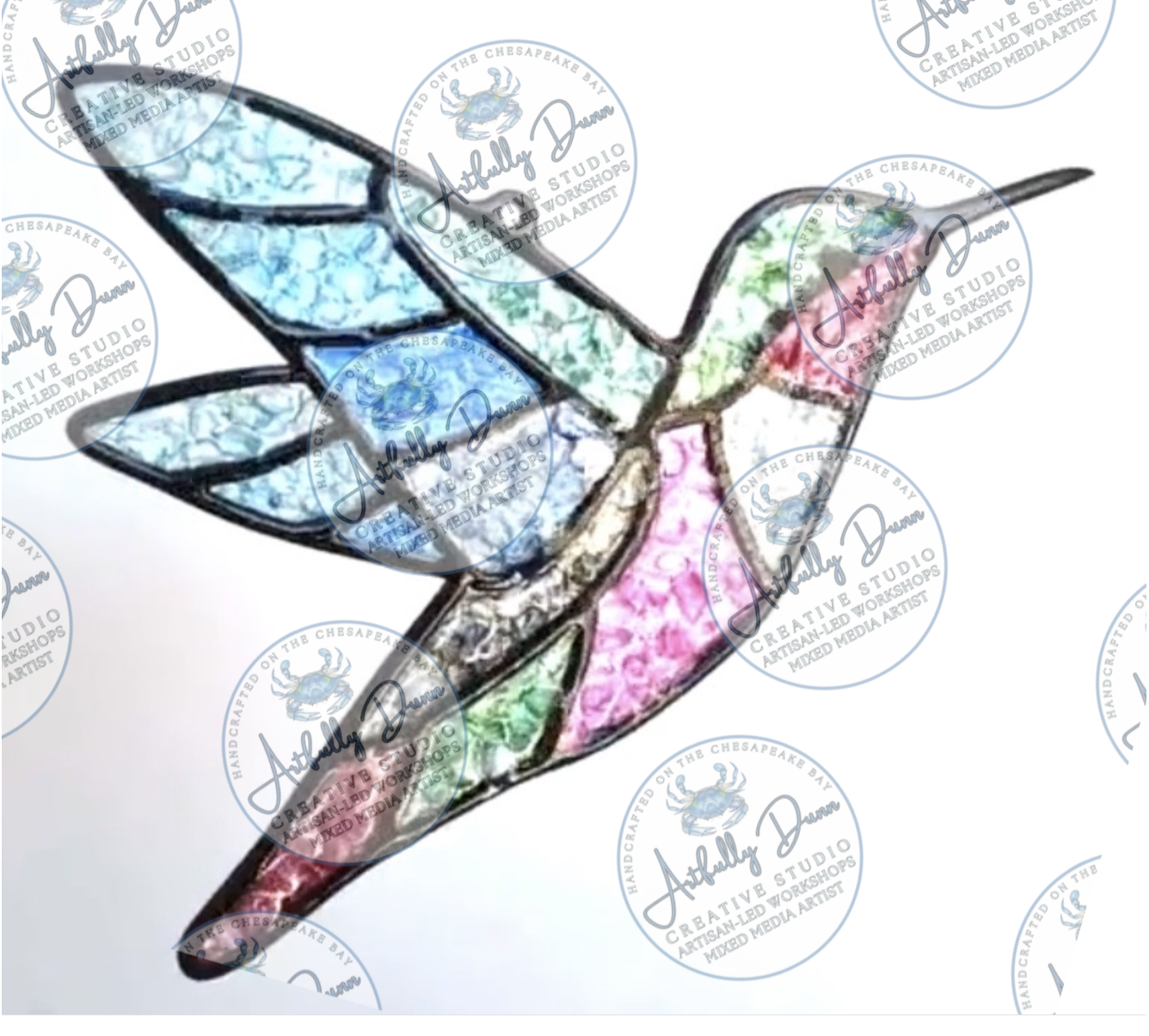 Friday - 7/17/26 - 7:00-9:00 PM • Workshop - Faux Stained Glass Resin Shattered Glass Suncatcher (12in) - 20 S. Main Steet, Port Deposit, MD 21904