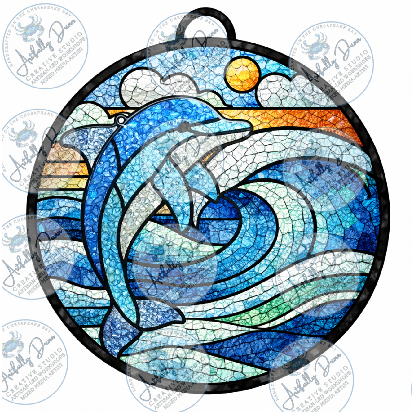 Friday - 7/17/26 - 7:00-9:00 PM • Workshop - Faux Stained Glass Resin Shattered Glass Suncatcher (12in) - 20 S. Main Steet, Port Deposit, MD 21904