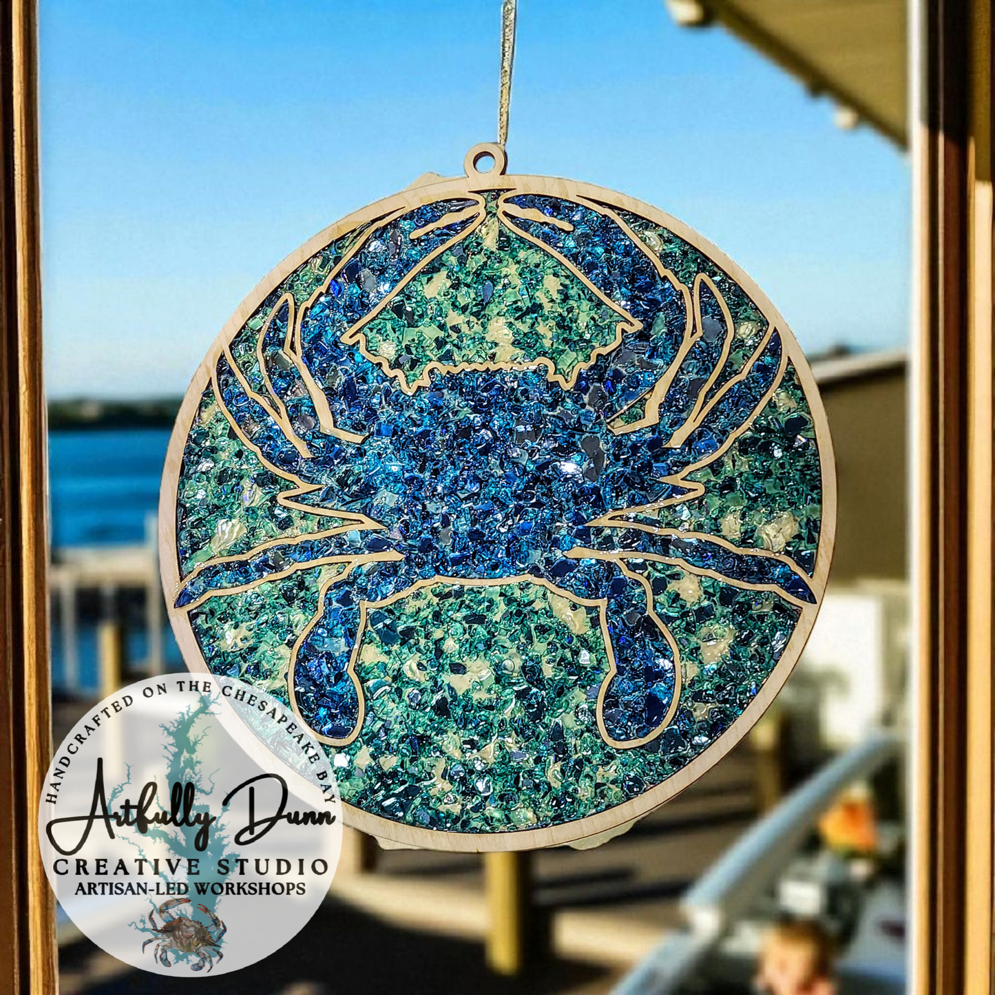 Friday - 7/17/26 - 7:00-9:00 PM • Workshop - Faux Stained Glass Resin Shattered Glass Suncatcher (12in) - 20 S. Main Steet, Port Deposit, MD 21904