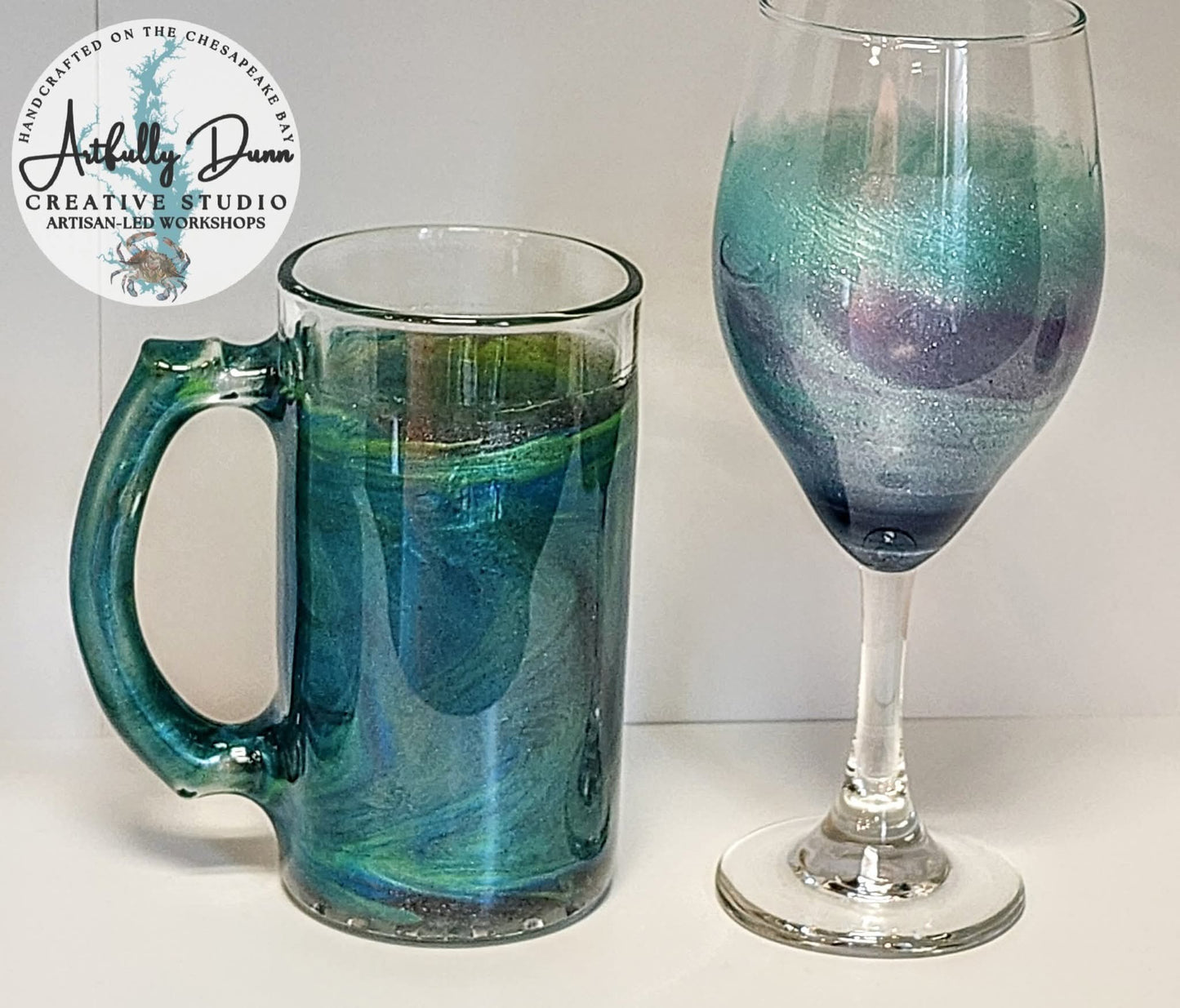 3/8/26 - 1 PM - 3 PM • Workshop - Resin Mica Swirl - Glassware You Choose - 20 S. Main Steet, Port Deposit, MD 21904