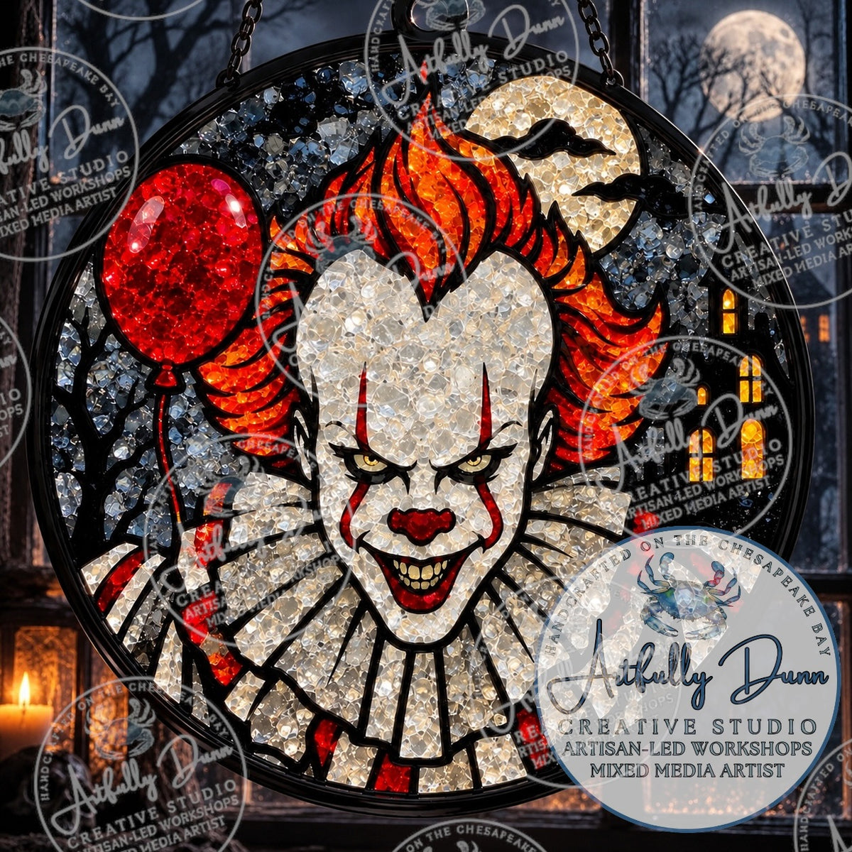 10/23/26 • 7:00-9:00 PM - Spooky Faux Stained Glass Large Suncatcher