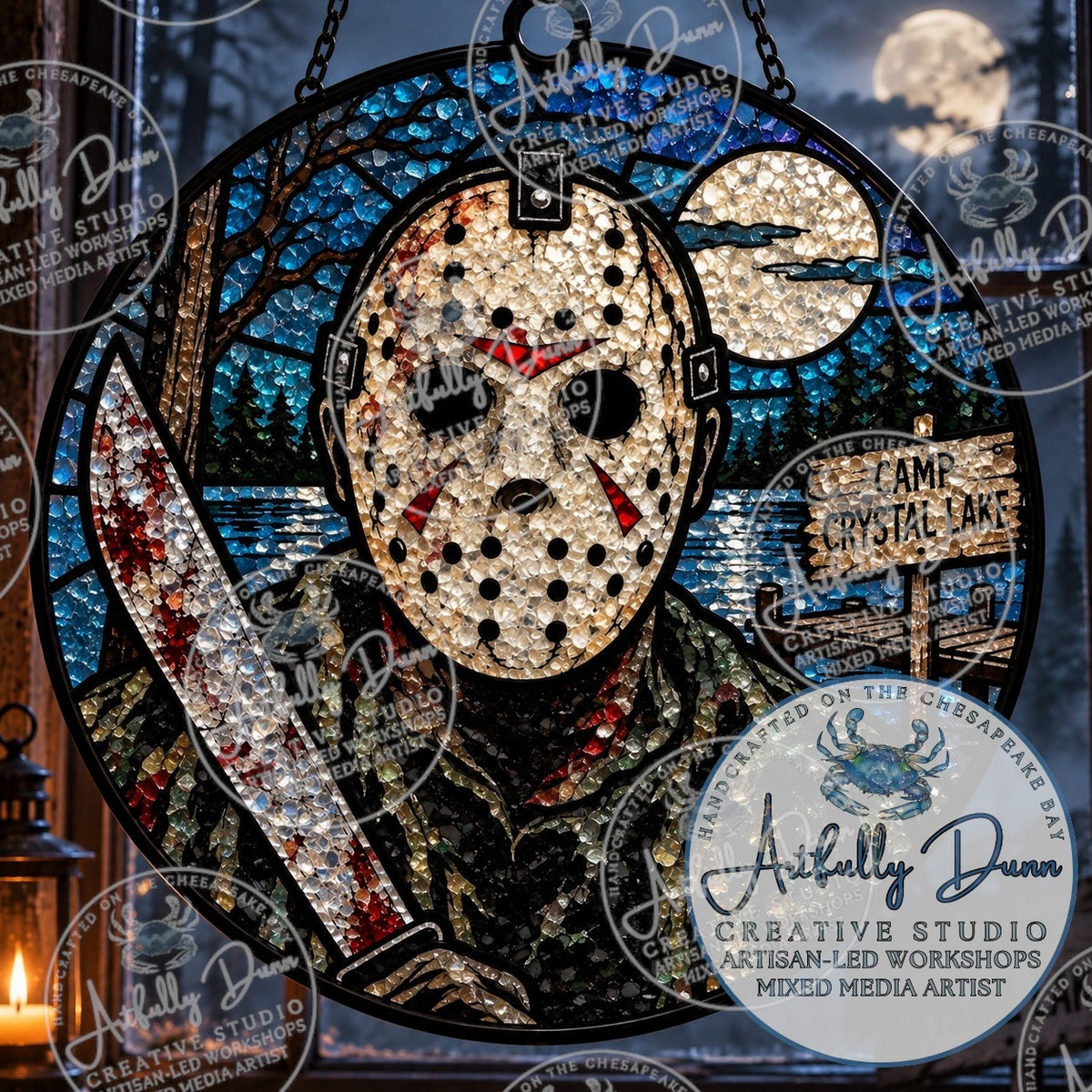 10/23/26 • 7:00-9:00 PM - Spooky Faux Stained Glass Large Suncatcher