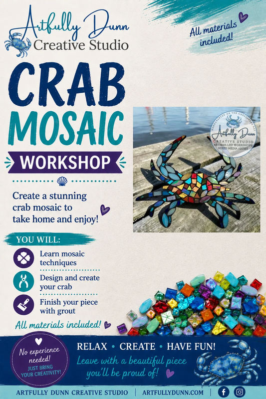 8/1/2026 • 4:00-6:00 PM - Mosaic Crab Workshop