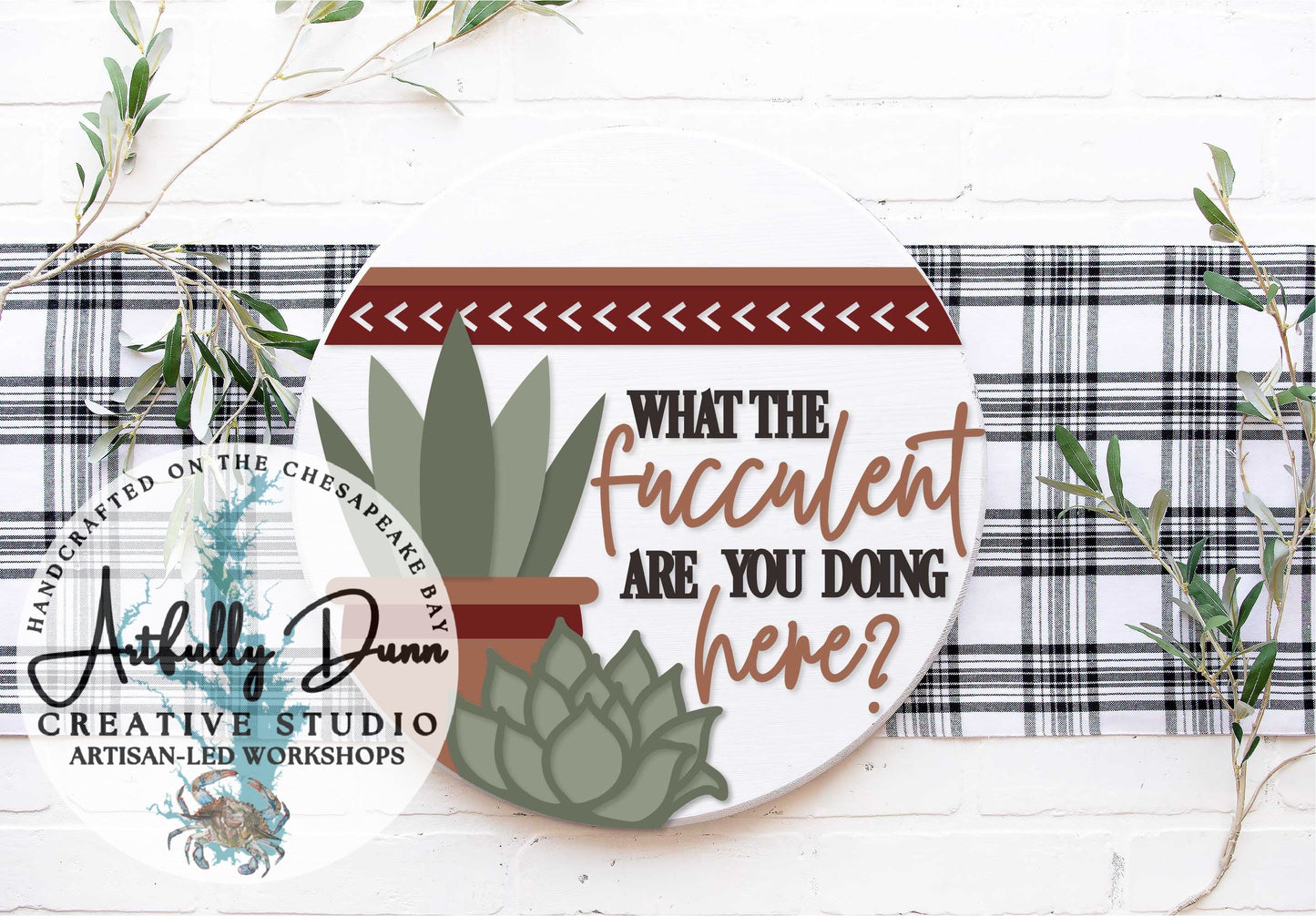 3/15/26 - 1 PM - 3:30 PM • DUAL Workshop - Succulent Candle Making & Layered Wood Round Wall Hanger - 20 S. Main Steet, Port Deposit, MD 21904