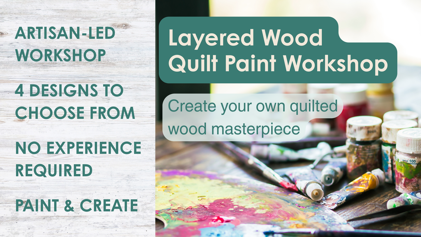 3/18/26 • 7:00-9:00 PM - Artisan-Led - Layered Wood Quilt Pattern Paint Workshop - 20 S. Main Street, Port Deposit, MD 21904