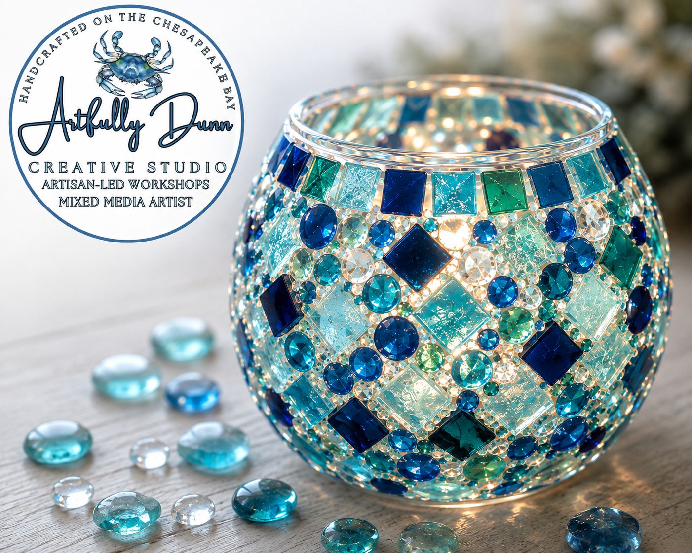 10/17/2026 - 5:00-7:00 PM • ✨🕯️ NEW Workshop! Resin Mosaic Lantern ✨