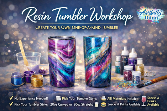4/17/26 - 7:00-9:00PM - Resin Stainless Steel Tumbler Workshop – Create Your Own One-of-a-Kind Tumbler